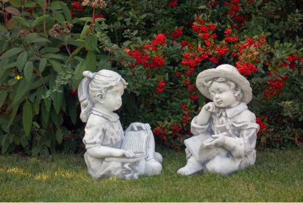 Jonge 44cm Figur Statu Skulptur Statuen Gaart
