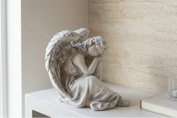 Grafengel Engel Schutzengel Grafdekor Dekoratioun Engelfigur Grafdekoratioun
