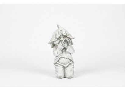 Jonge Siitzend Dekorativ Figur Statu Figuren Skulptur Statuen Gaart