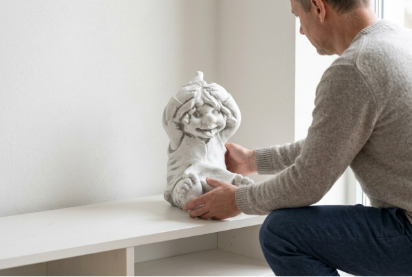 Statu Figur Verréckten Jong Gaart Dekoratioun Skulptur Figuren