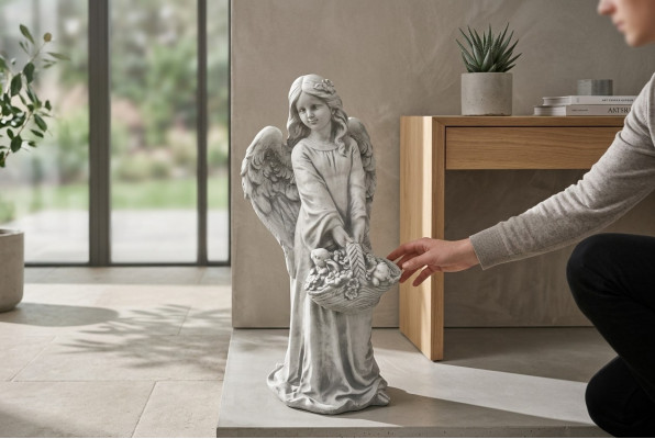 Damm 63cm Skulptur Design Figur Statue Gaart Figuren Statuen