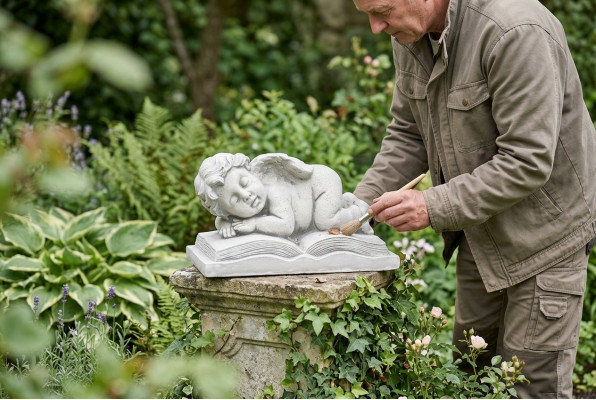 Grouwenkel Engel Schutzengel Figur Statue Gréngxmuck Deko