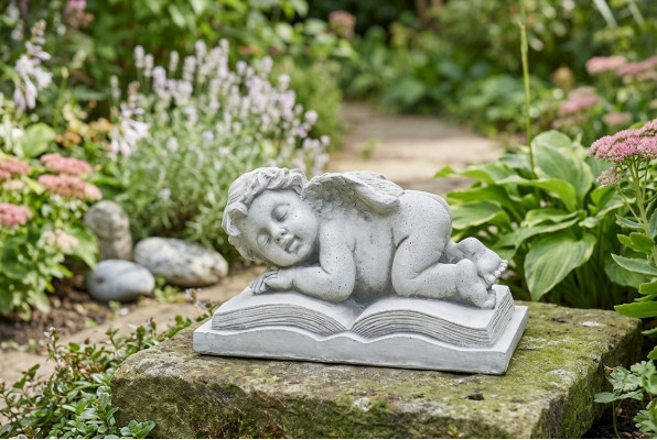 Grouwenkel Engel Schutzengel Figur Statue Gréngxmuck Deko