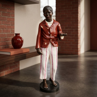 Design donkel Hautfaarf Figur Statu Skulptur Figuren Skulpturen Dekoratioun Dekoréieren
