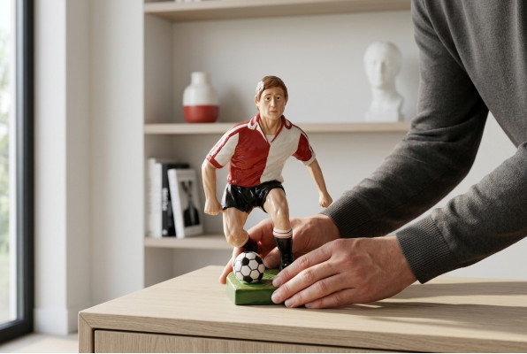 Design Fussballspiller II Figur Statue Skulptur Figuren Skulpturen Dekoratioun 7614