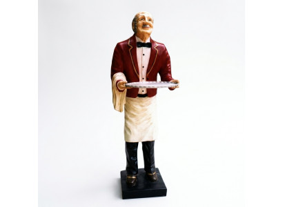 Kellner Figur Statu Skulptur Figuren Skulpturen Dekoratioun Servéier Stänner Nei
