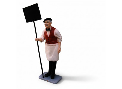 Schëld Restaurant Figur Statue Skulptur Figuren Skulpturen Dekoratioun Deko 182cm