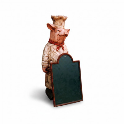 Restaurant Hiewer Dësch Steak Figür Statue Skulptur Figuren Skulpturen Gastro