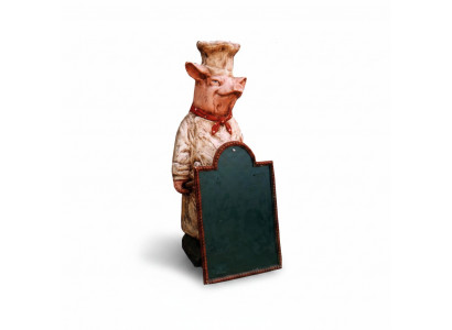 Restaurant Hiewer Dësch Steak Figür Statue Skulptur Figuren Skulpturen Gastro