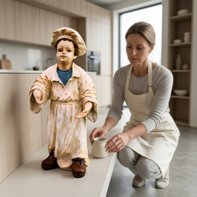 Design Bäcker Figur Statue Skulptur Figuren Skulpturen Dekoratioun Deko 7854 Nei
