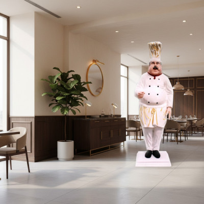 Restaurant Kach Figur Statue Skulptur Figuren Skulpturen Dekoratioun Deko 213cm