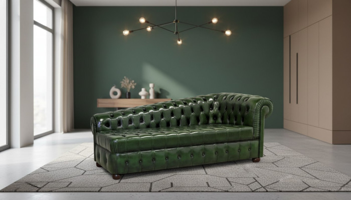 Chaise longue Chesterfield Sofa Gréng Couch Liege Ottomane Réckkanner Lieder Chiase