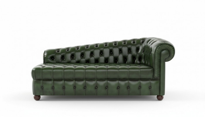 Chaise longue Chesterfield Sofa Gréng Couch Liege Ottomane Réckkanner Lieder Chiase