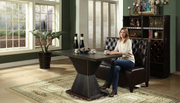 Chesterfield Sofa Bank Couch Sitzbank Braun Waardezëmmer Wunnzëmmer Büro Sofas