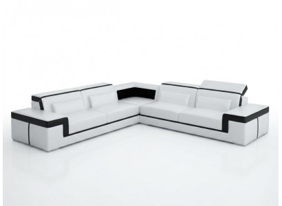 Ledersofa Couch Wunnlandschaft Ecksofa Eck Garnitur Design Moderne Sofa G8020B