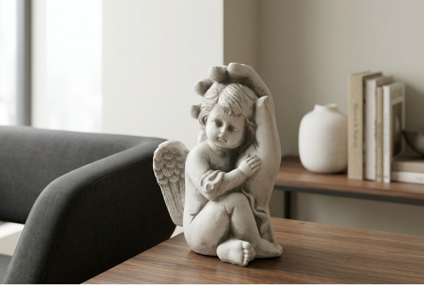 Grafengel Kräiz Graf Deko Griewer Schmuck Dekoratioun Klassesch Steen Statu.