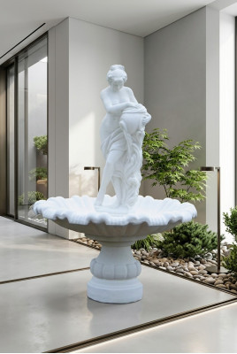 Dekorativen Zéierbrunnen, Sprangbur, Brunnen, Gaartdekoratioun, Fontän, Weier G. CHARLOTTE