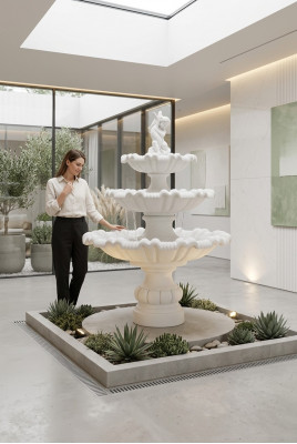 Dekorativen Zéierbrunnen Springbrunnen Gaart Dekoratioun Fontaine Weier GECO RAGAZZI1