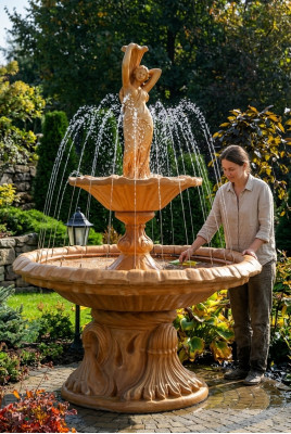 Fréisengarten Weier sprangen 215cm Steebréi Gaartbréi Fontaine Neit