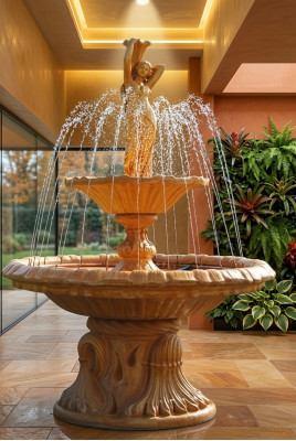 Fréisengarten Weier sprangen 215cm Steebréi Gaartbréi Fontaine Neit