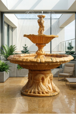 Dekorativen Zierbrunnen Springbronnen Figur Brunnen Dekoratioun Gaart Fontein Weiher SHELLA