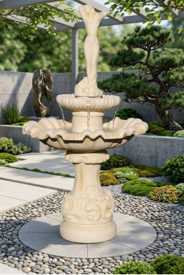 Springbrunnen Gaart Weier Brunn Stee Steebruns Gaartbrunn Fontaine 182