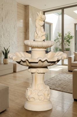 Dekorativen Zéierbrunn, Quellbrunn Skulptur, Brunn Dekoratioun Gaart Fontaine, Neit 160cm