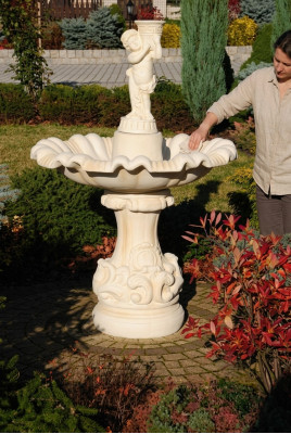 Dekorative Sprangbuer Skulptur Buer Dekoratioun Gaart Fontaine Napoli!