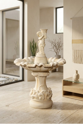 Dekorative Sprangbuer Skulptur Buer Dekoratioun Gaart Fontaine Napoli!