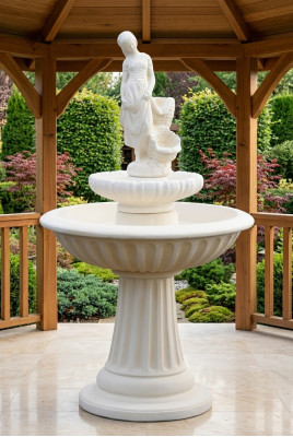 Dekobrunnen Springbrunnen 162 cm Skulptur Brunnen Deko Gaart Fontaine Téik Nei