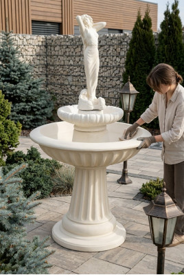 Dekorativen Zéierbrunn, Sprangbrunn, Skulptur, Brunn, Gaart, Fontaine, Weier, Nei Dekoratioun 172cm