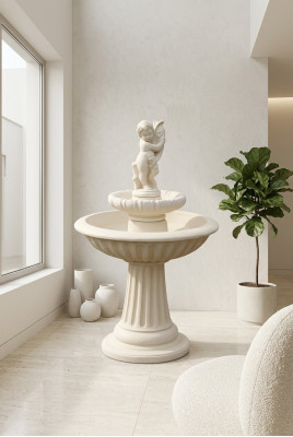 Dekorative Bronzebuer (Maartsbrunnen) 140cm Skulptur Brunnen Dekor Gaart Fontaine Weier Nei