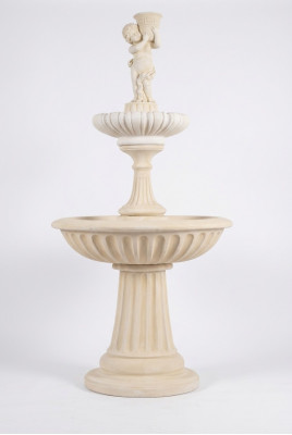 Dekorativen Zéierbur, Springbur Skulptur 187cm, Brunnen Dekor Gaart, Fontaine Weier, Nei