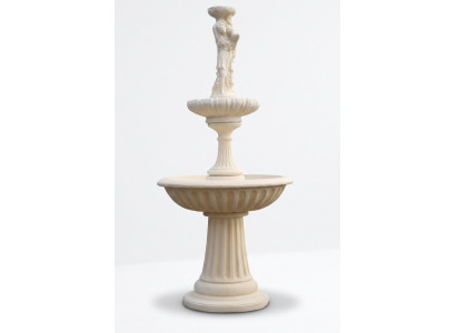 Dekorative Sprangbuerg Skulptur 197cm fir Gaart, Bronzefontaine, Pondanlagen, Neiegkeet.