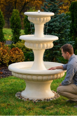 Sprangbur Gaart Weier Brunnen 211cm Steebrunnen Gaartbrunnen Fontaine Nei