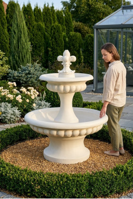 Dekorativen Zierbrunnen 157cm Skulptur Brunnen Gaart Dekor Fontaine Weier Neit