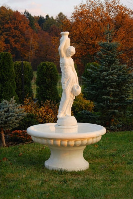 Dekorativen Zéierbrunnen Figur 206cm Brunnen Dekoratioun Gaart Brunn Weier
