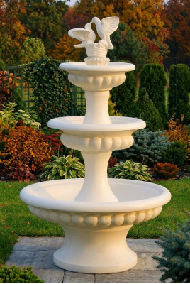 Dekorative Quellbrunn Skulptur Brunn Deko 186cm Gaart Fontan Weiher Nei