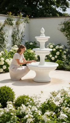 Dekorative Quellbrunnen Springbrunnen Skulptur Brunnen Deko Gaart Fontaine Weiher Nei 186cm