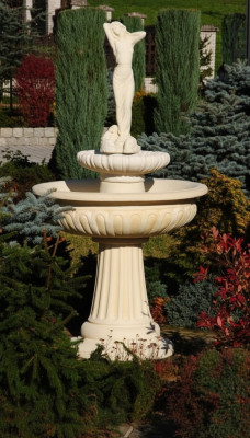 Dekorativen Zierbrunnen Springbrunnen 174cm Skulptur Brunnen Gaart Dekoratioun Fontaine Weier Nei