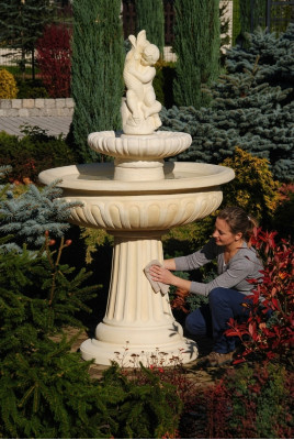 Quellfräschebotz Quellbrunnen Steenbrunnen Fontän 154cm Gaartbrunnen
