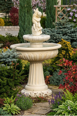 Quellfräschebotz Quellbrunnen Steenbrunnen Fontän 154cm Gaartbrunnen