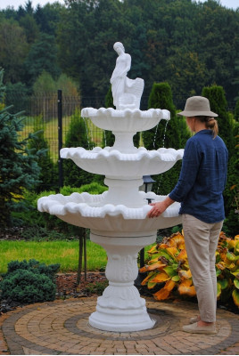 Fontän Gaart Weier Brunn 217cm Steebrunnen Gaartbrunn Fontän Neien