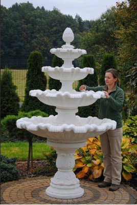 Springbrunn Gaart Weier Well 218cm Steenbrunn Gaartbrunnen Fontaine Nei