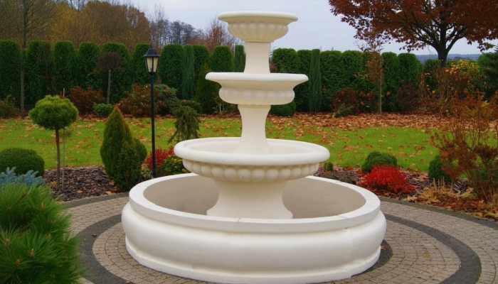 Becke fir Zéierbrunnen Sprangbur Schoulpter Brunnen Gaart Fontaine Weier Nei