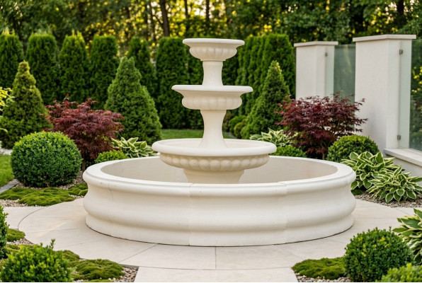 Piscine Gaart Weier Zierbrunnen Sprangbur Skulptur Brunnen Dekor Fontaine Nei
