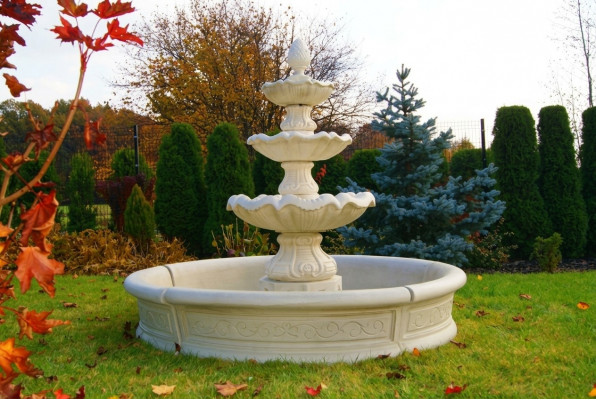 Dekorative Brunnen Skulptur Springbrunnen Gaart Dekoratioun Fontaine Weiher Neij 195cm