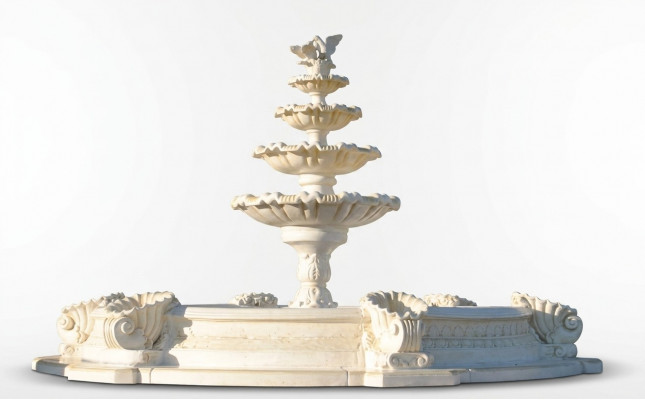 Becken Zierbréif Springbréif Skulptur Bréif Gaart Fontaine Weier Stad