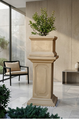 Blummekuerf Blummekëscht Blummelëff Dekoratioun Statuen Figuren Gaart Terrass