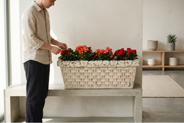 Design Blummendëppen Dëppen Planz Këbl Gefäss Dëppen Figur Dekor Blummenkeess Dekor
